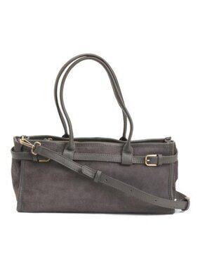 MADE IN INDIA Suede East West Satchel